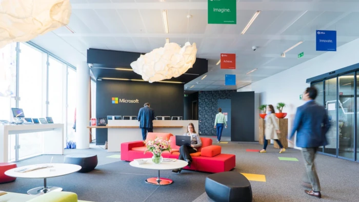 Employees' gathering area in a Microsoft office